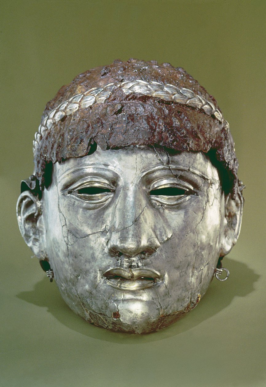 Hjelm i to dele (jern) af Thracian