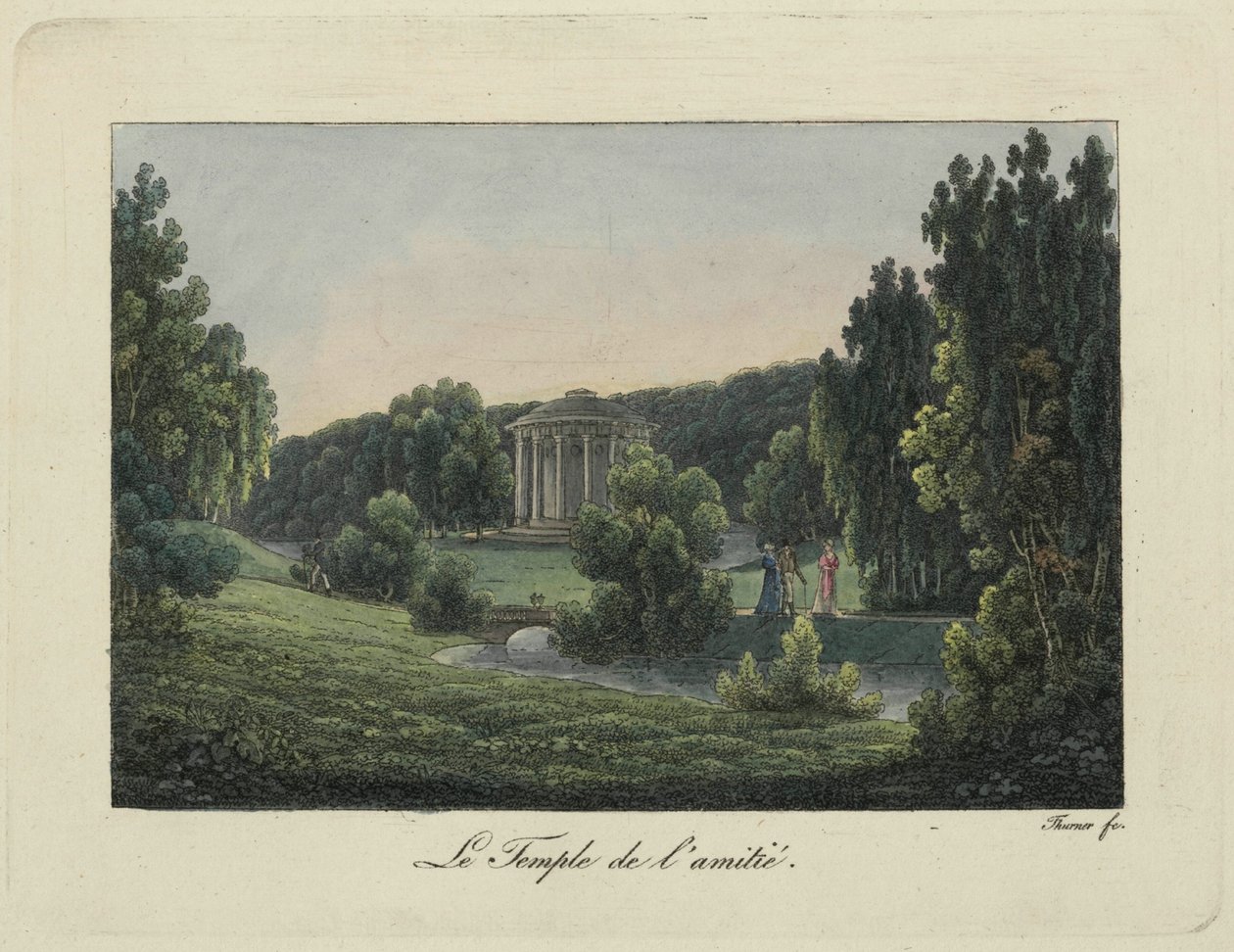 Udsigt over venskabtemplet i Pavlovsk, 1810
