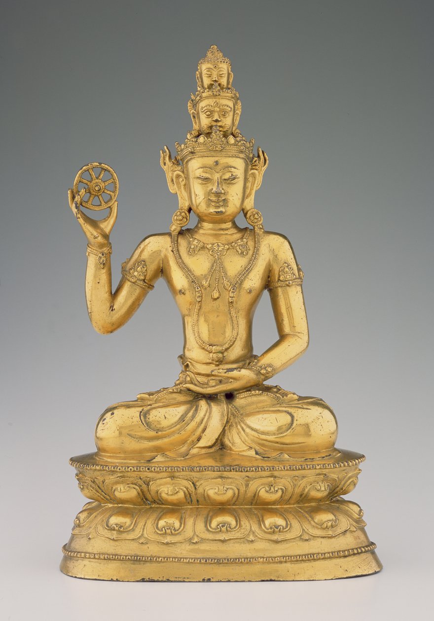 Vajrasattvadhatu Lokesvara (forgyldt kobberlegering) af Tibetan School