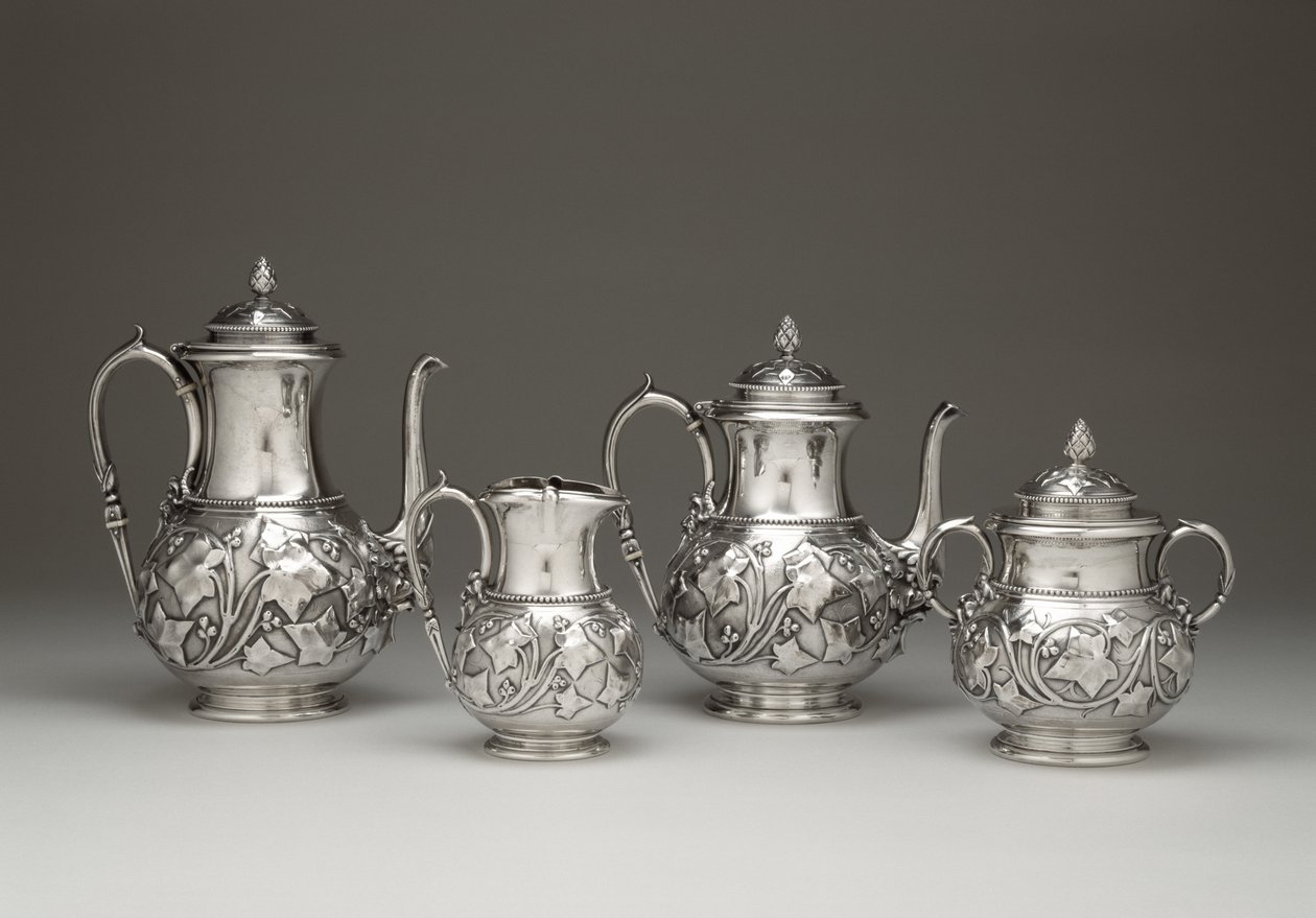 Kaffe- og teservice, Tiffany and Company, 1856-59 (sølv) af Tiffany and Company Tiffany and Company