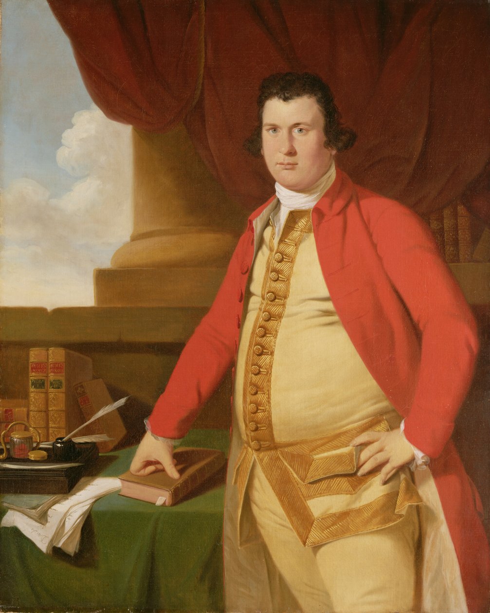 En ukendt mand, ca. 1764-69 (olie på lærred) af Tilly Kettle