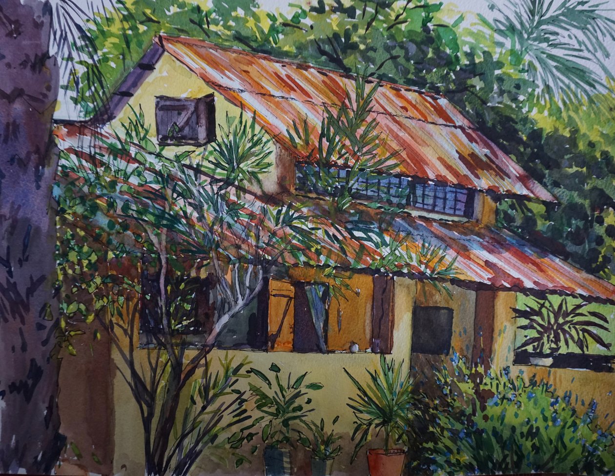 The Rusty Roof 2021 (olie) af Tilly Willis