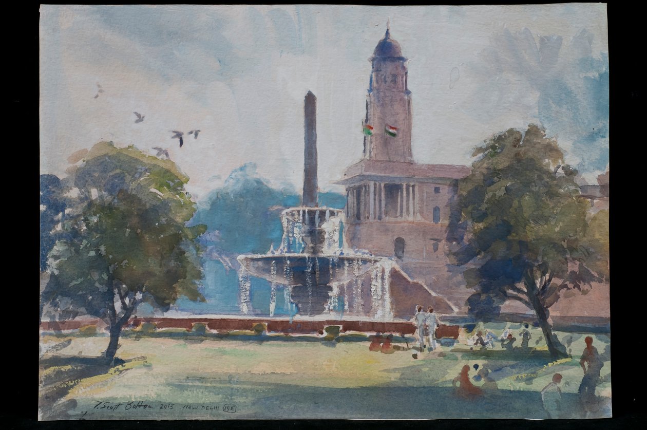 Fountain, Rajpath, New Delhi, 2013 af Tim Scott Bolton