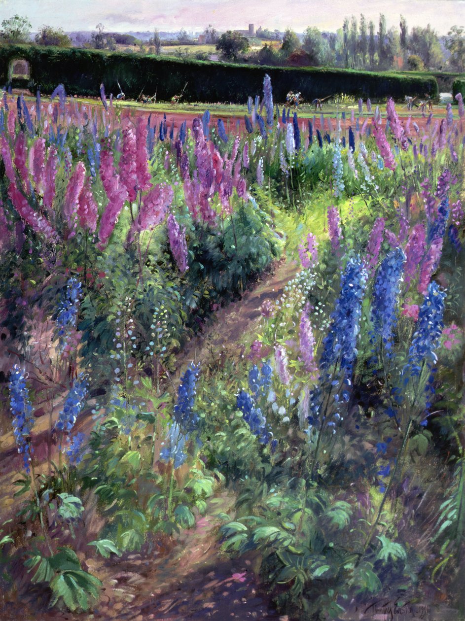 Delphinium Field og Hoers, 1991 af Timothy Easton