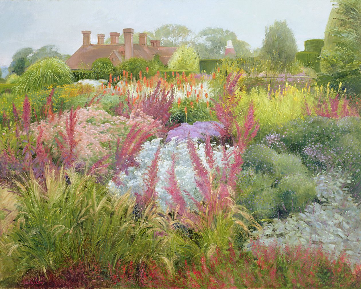 Spiers of Kniphofia og Great Dixter af Timothy Easton