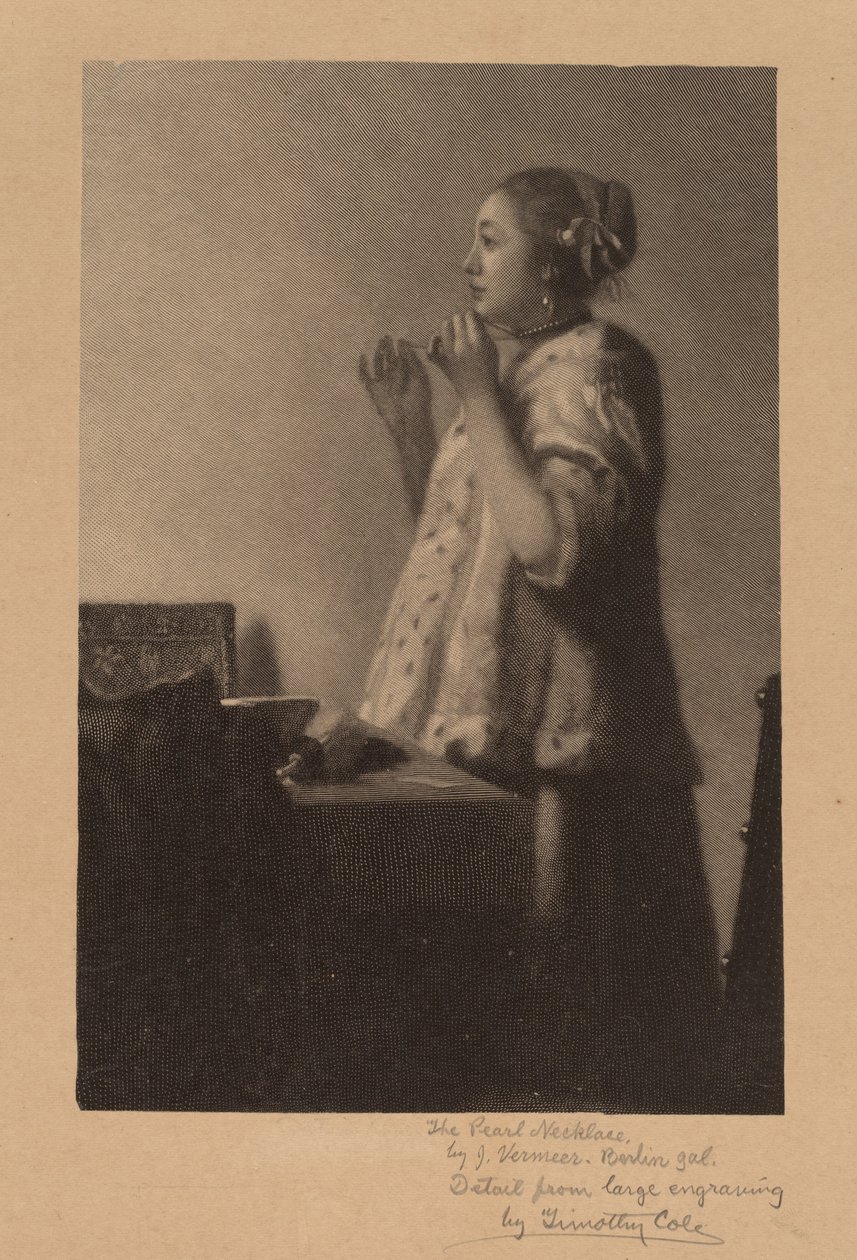 Perlehalskæden af Timothy Cole after Johannes Vermeer