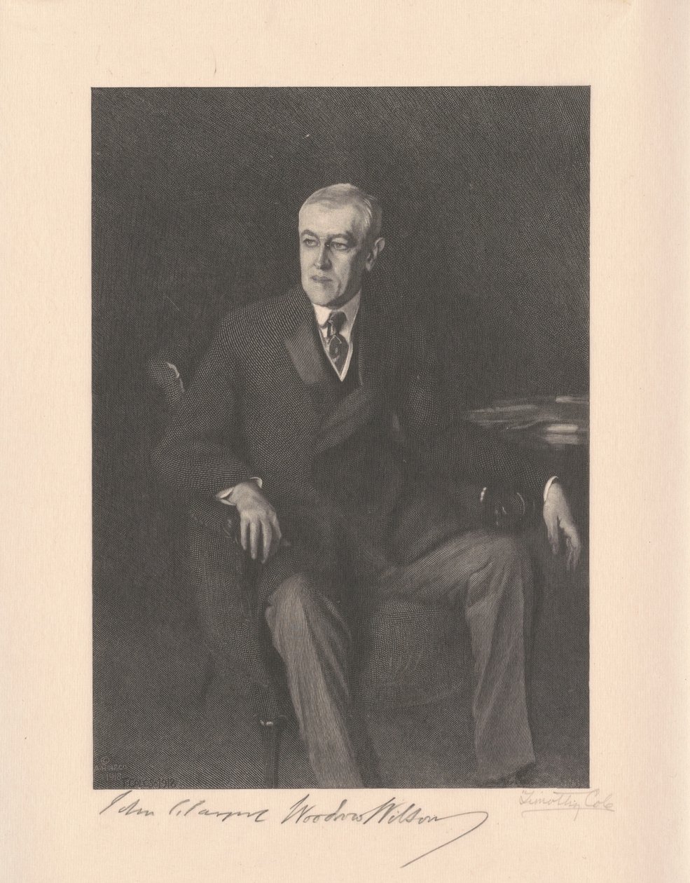 Woodrow Wilson af Timothy Cole, after John Singer Sargent
