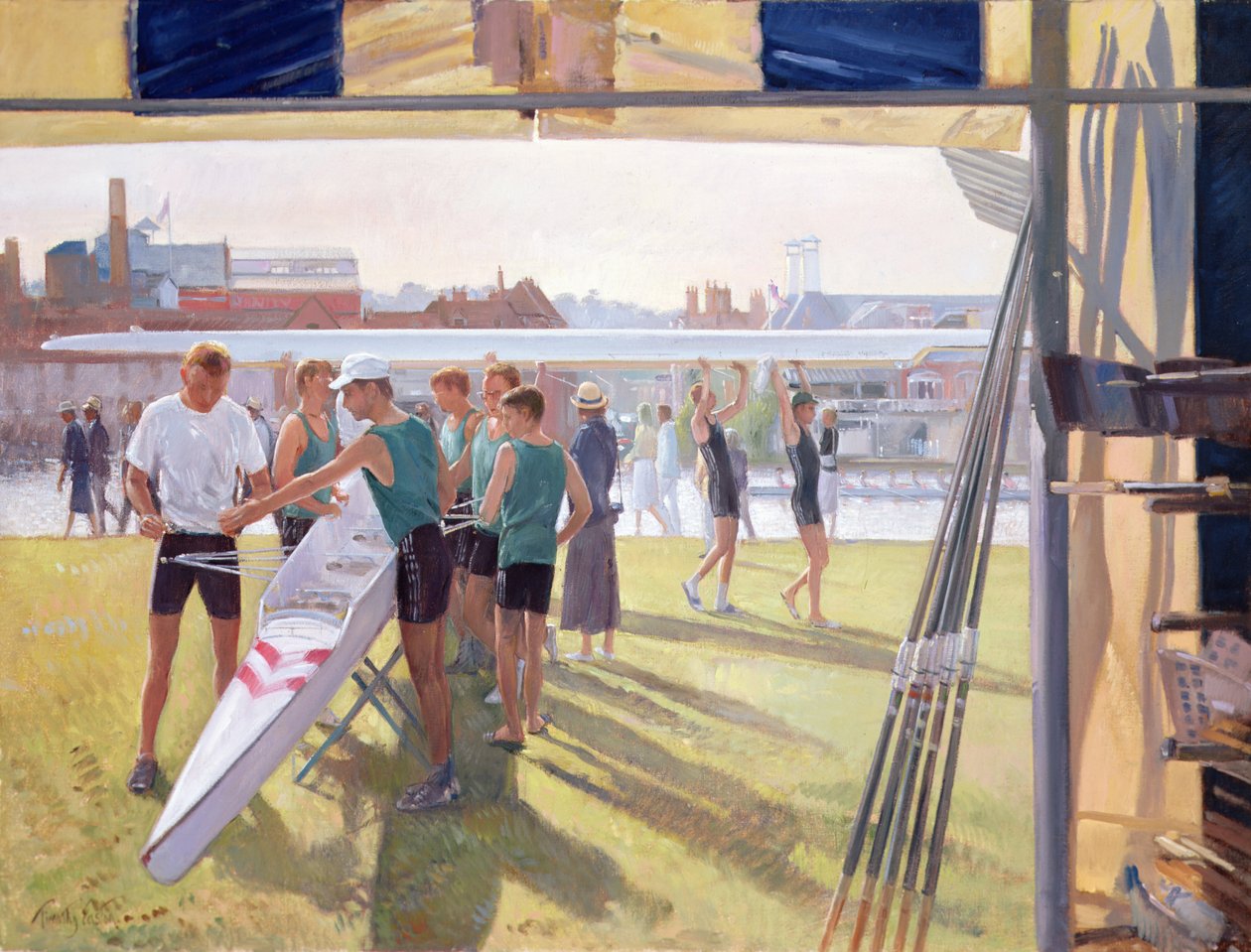 Forberedelser (olie på lærred) af Timothy Easton