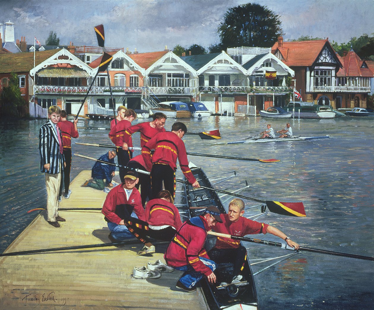 Mod bådhusene, Henley, 1997 af Timothy Easton