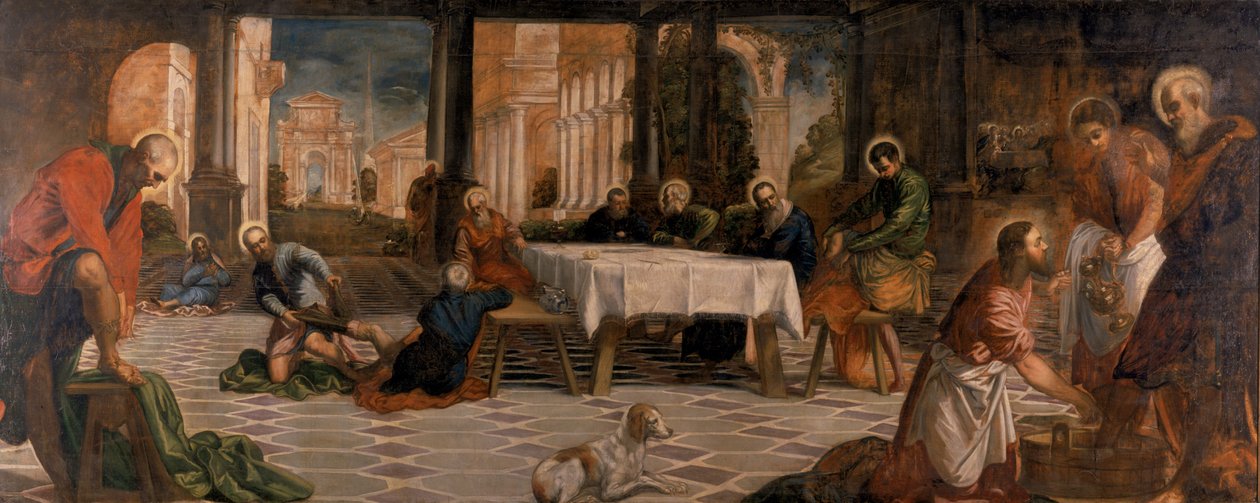 Kristus vasker disciplenes fødder af Tintoretto