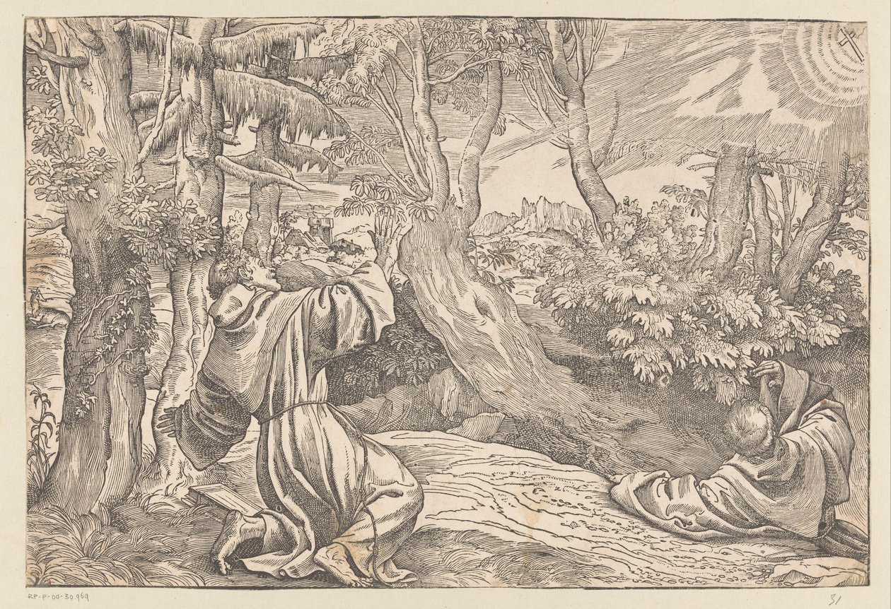 Saint Francis modtager stigmata af Titiaan