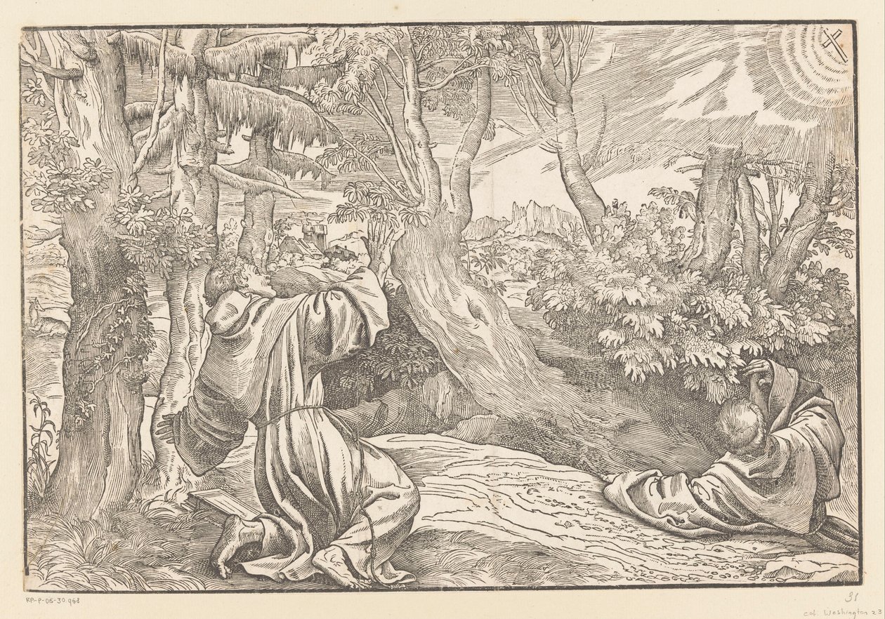 Saint Francis modtager stigmata af Titiaan