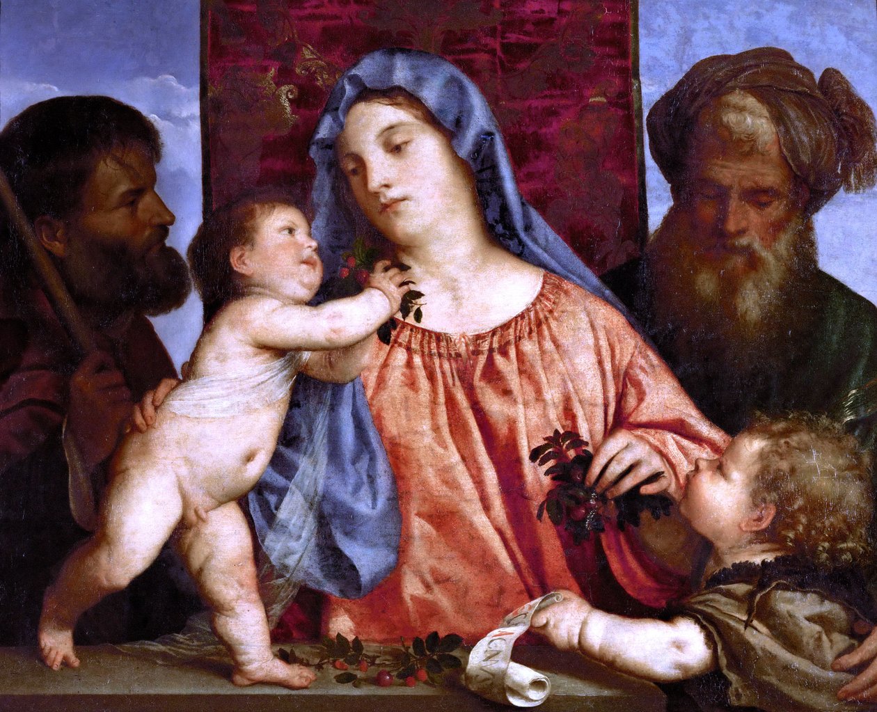 Kirsebær Madonna af Tiziano Vecelli