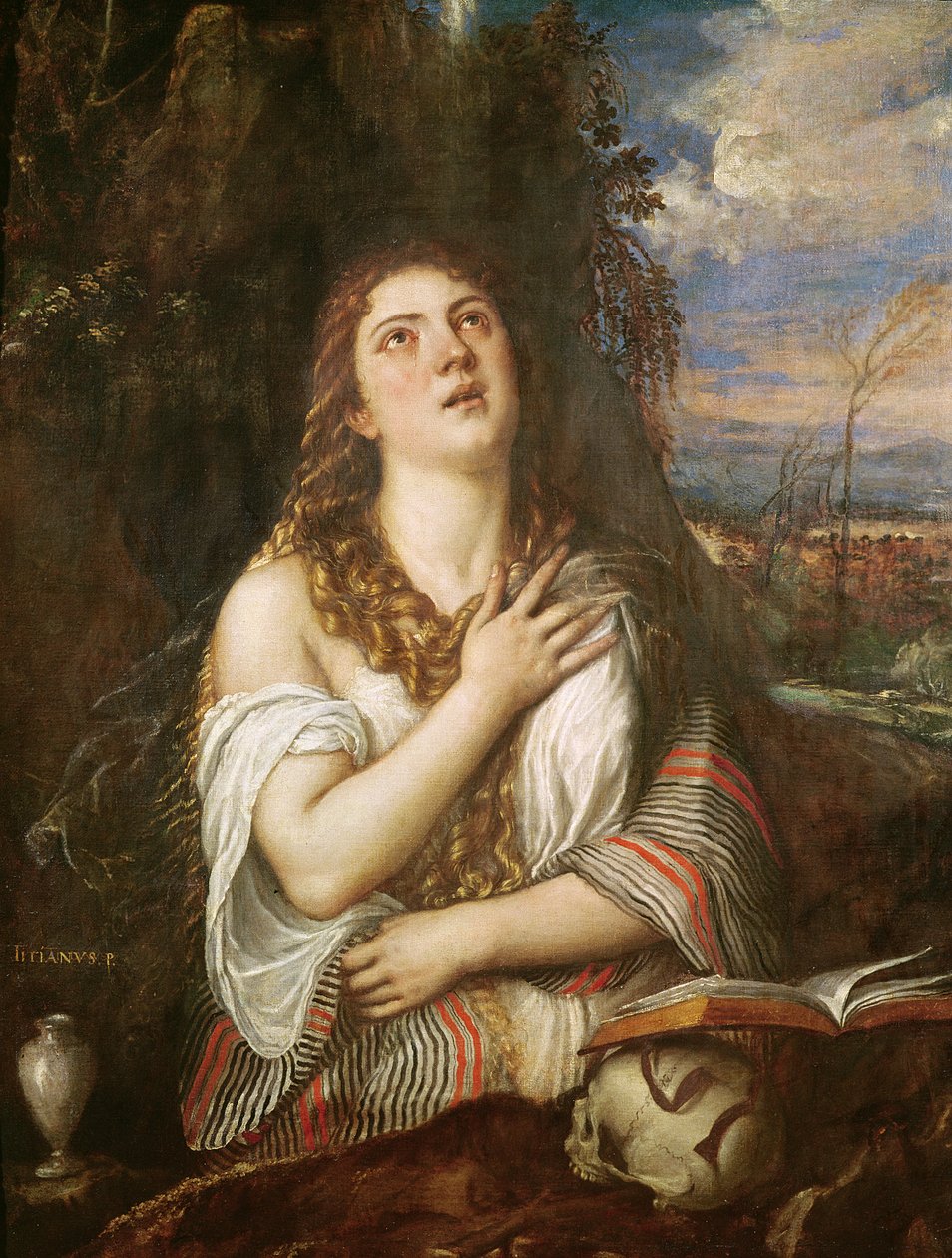 Maria Magdalene i bod, c.1567-8 af Tiziano Vecelli