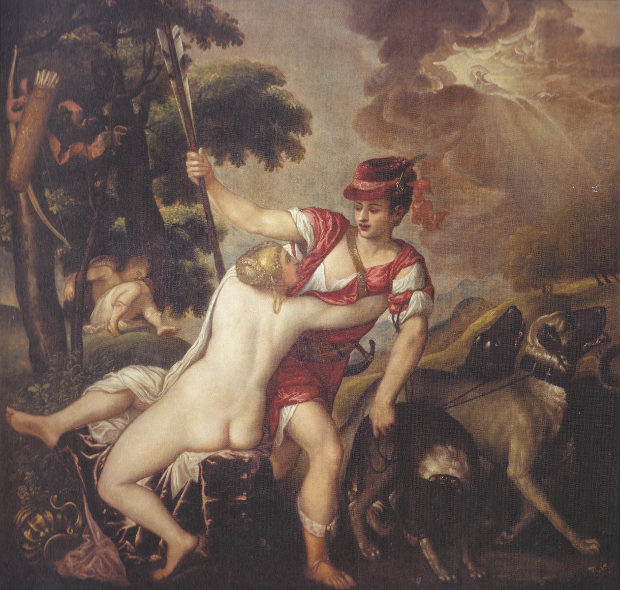 Venus og Adonis af Tiziano Vecelli