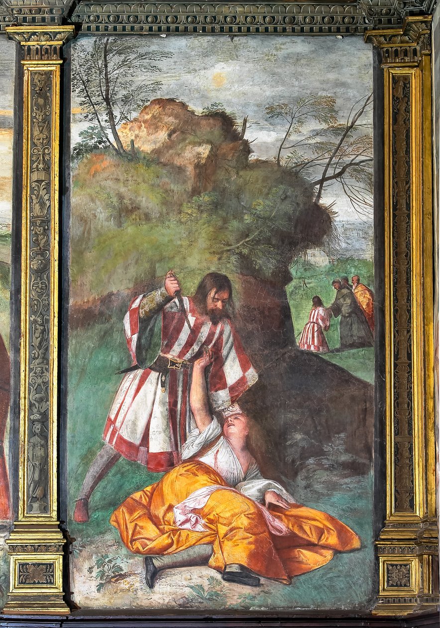 Den jaloux mands mirakel af Titian (c.1488 1576)