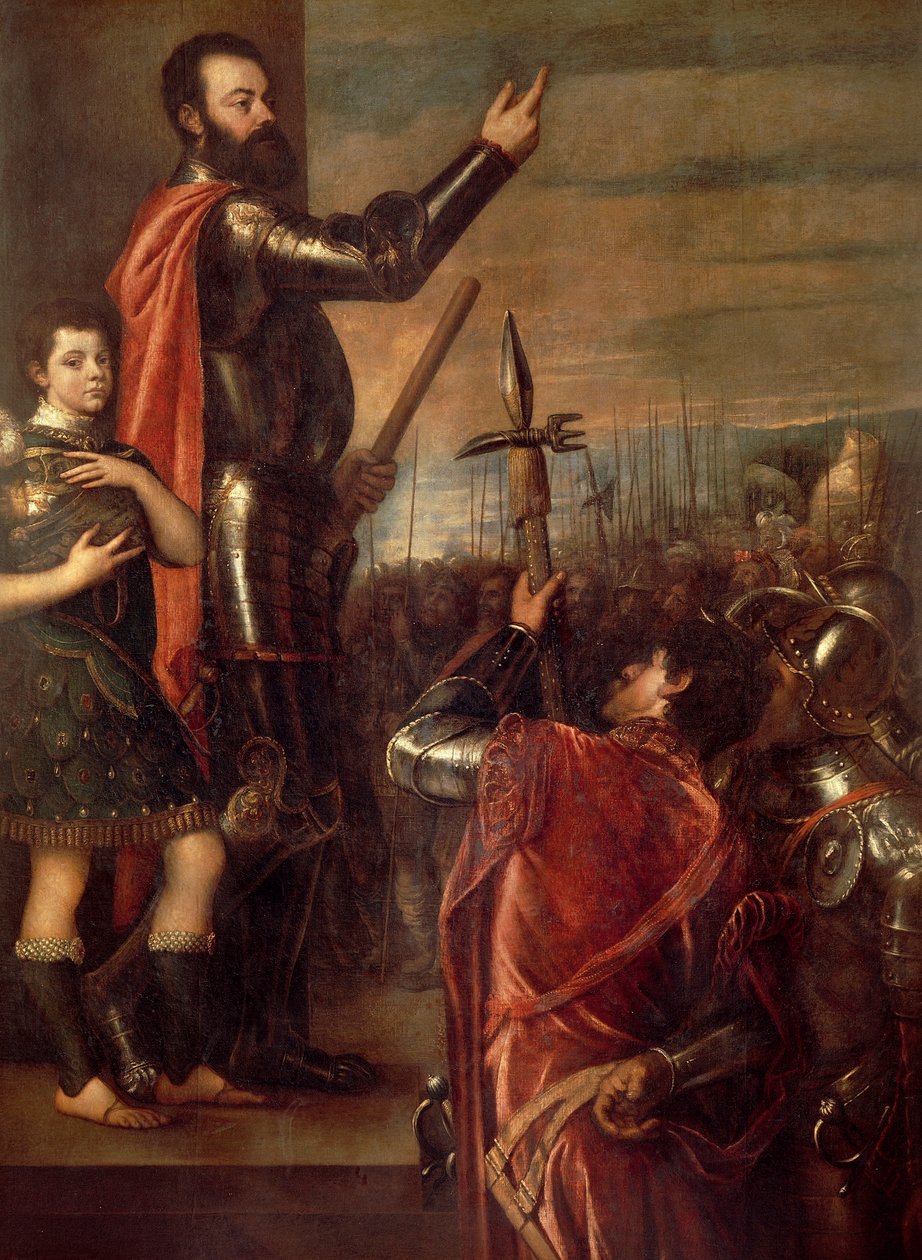 Markisen af Vastos tale af Titian (c.1488 1576)