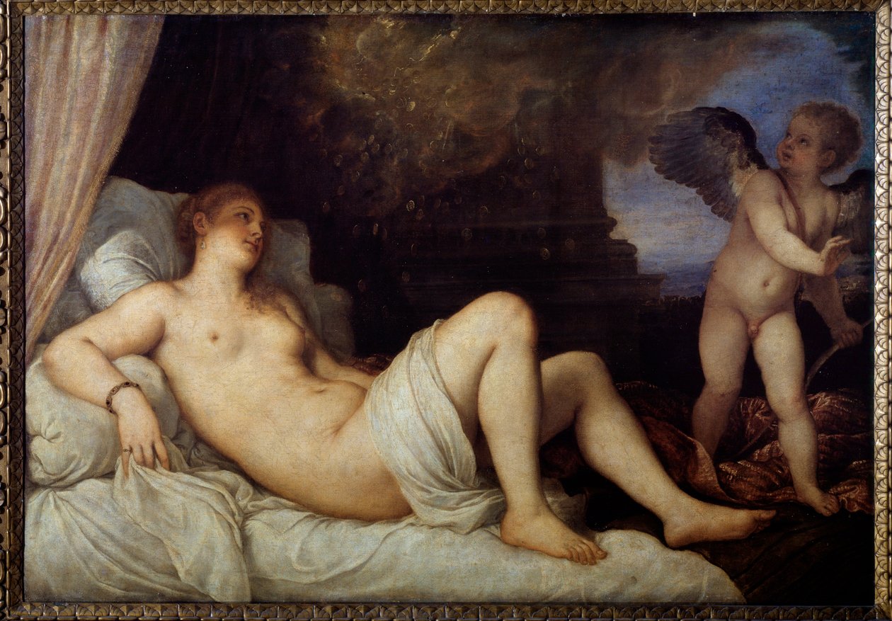 Danae - olie på lærred af Titian (c.1488 1576)