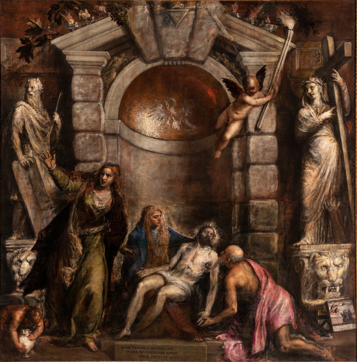 Pietà, 1575-1576. af Titian
