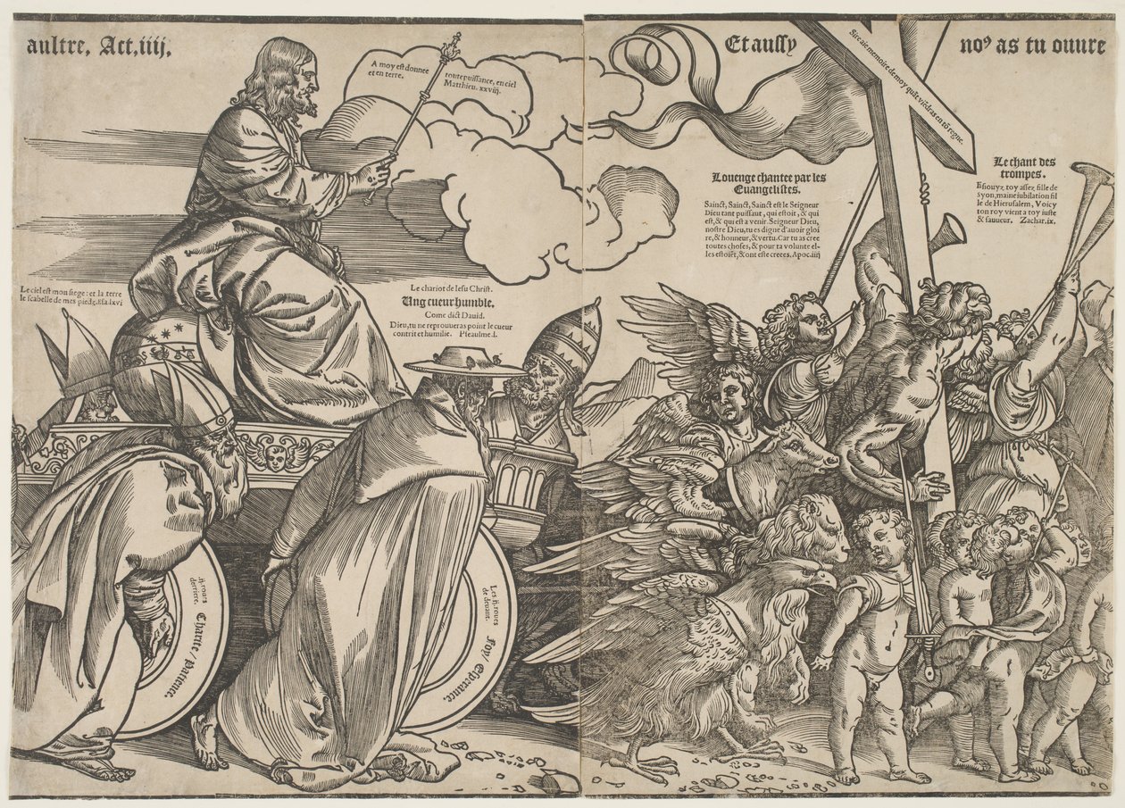 Trompeter og Kristi vogn, ca. 1511 af Tiziano Vecelli
