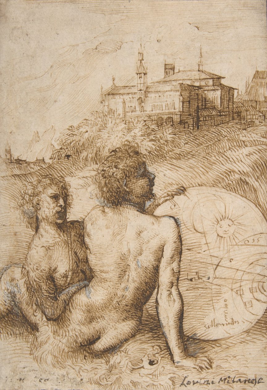 To Satyrer i et Landskab, ca. 1505-10. af Titian