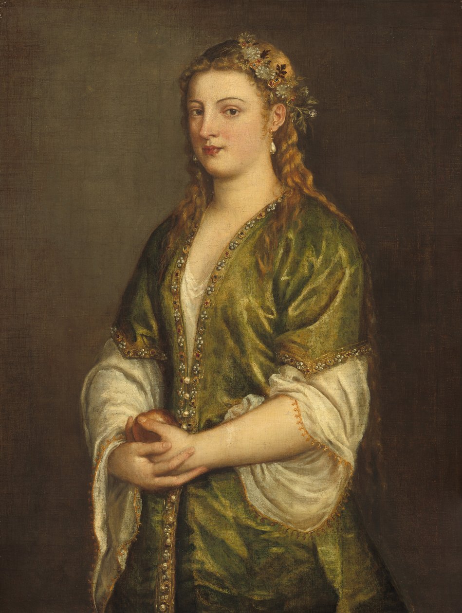 Kvinde, der holder et æble af Titian