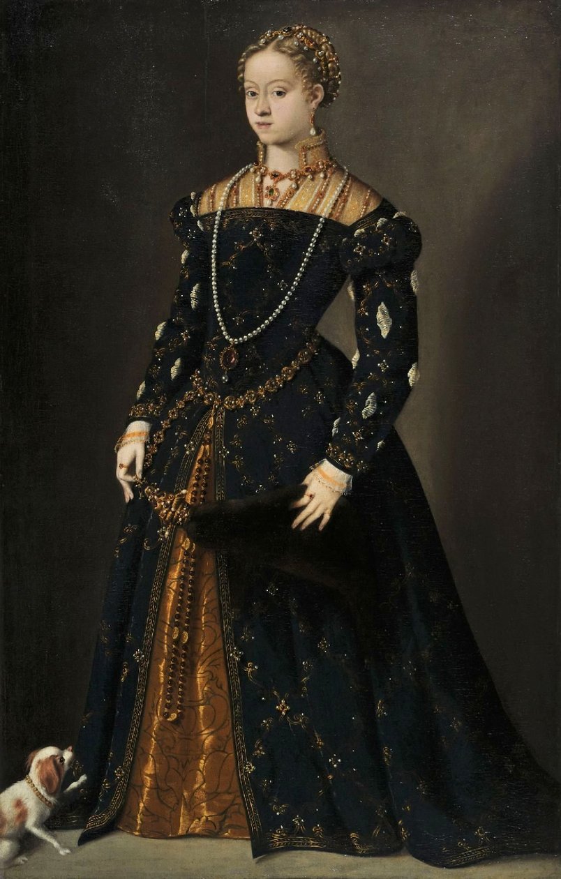 Portræt af ærkehertuginden Catherine af Østrig af Tiziano Vecelli