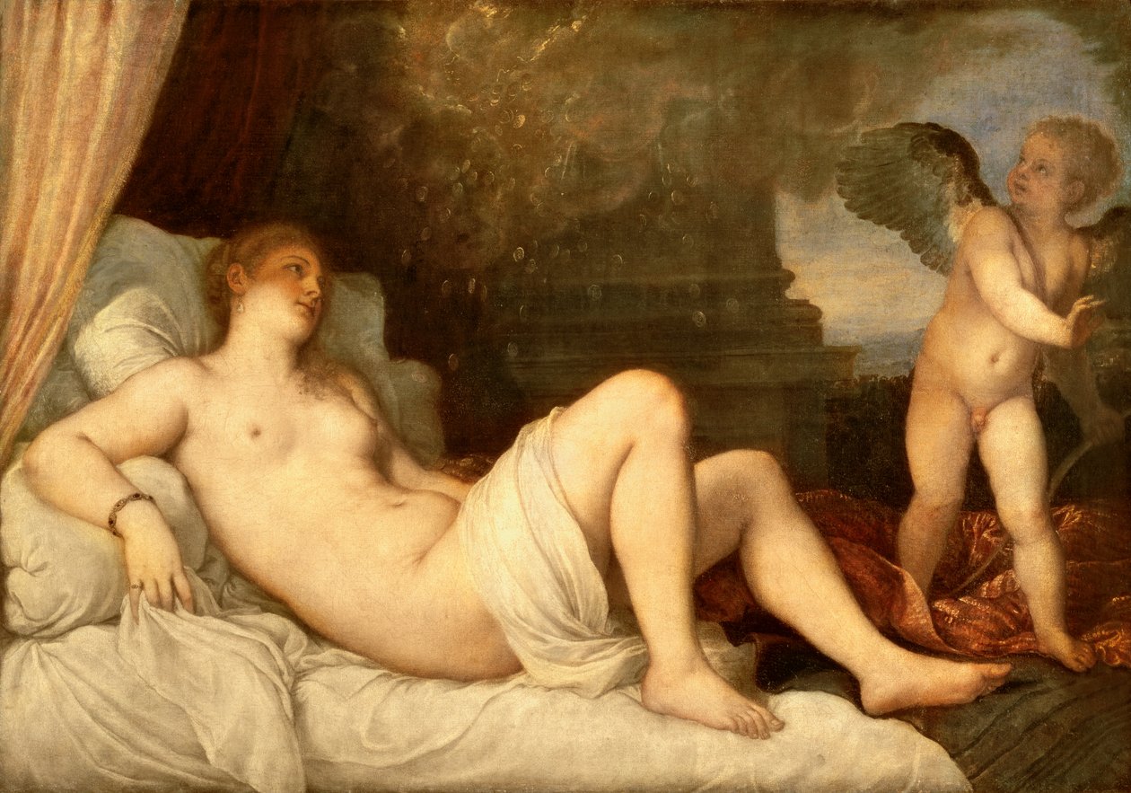 Danae af Tiziano Vecelli