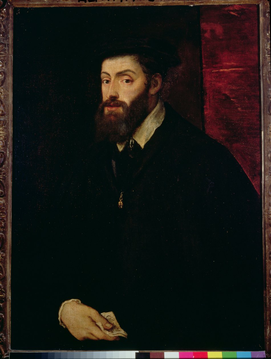 Portræt af Karl V (1500-58) af Tiziano Vecelli