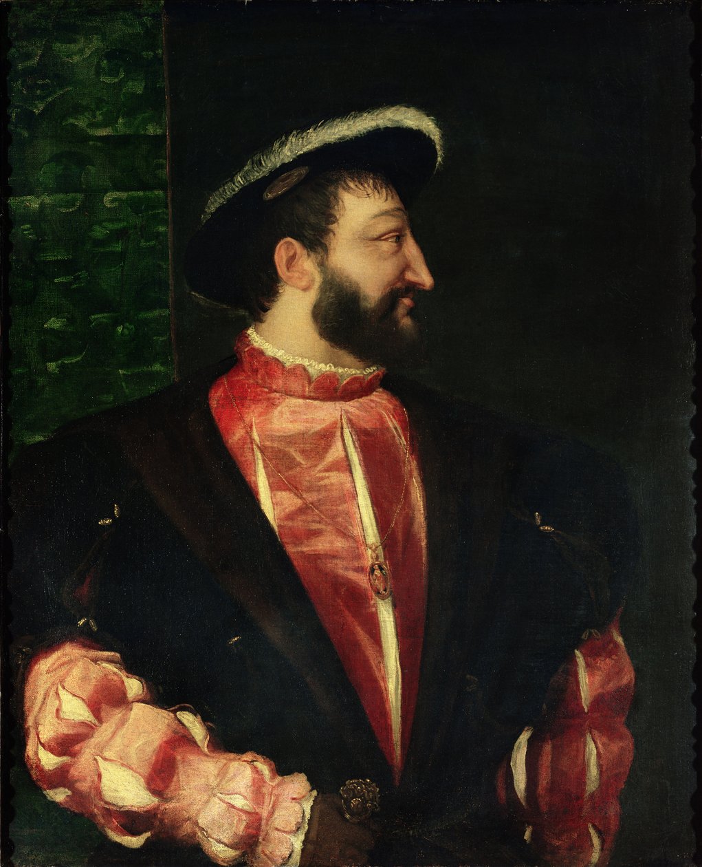 Portræt af Frans I (1494-1547) 1538 af Tiziano Vecelli
