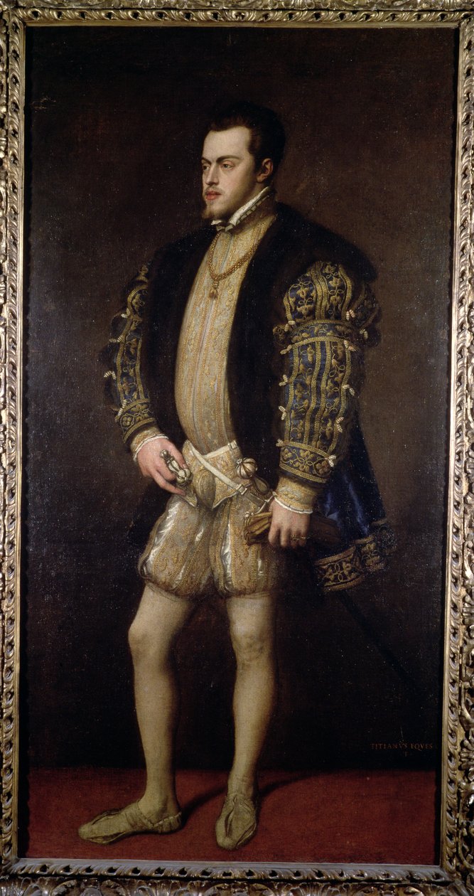 Portræt af Filip II (1527-98) af Spanien af Tiziano Vecelli