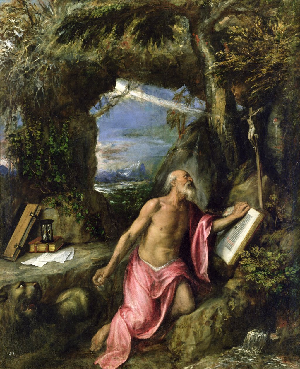 Sankt Jerome af Tiziano Vecelli