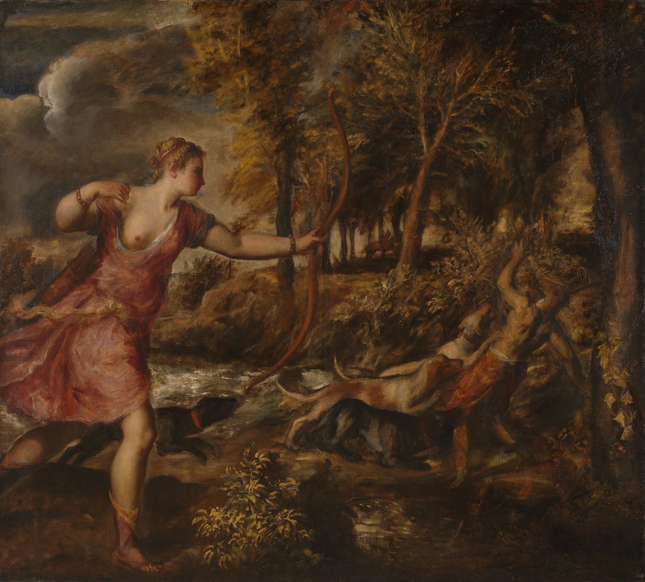Actaeons død af Tiziano Vecelli