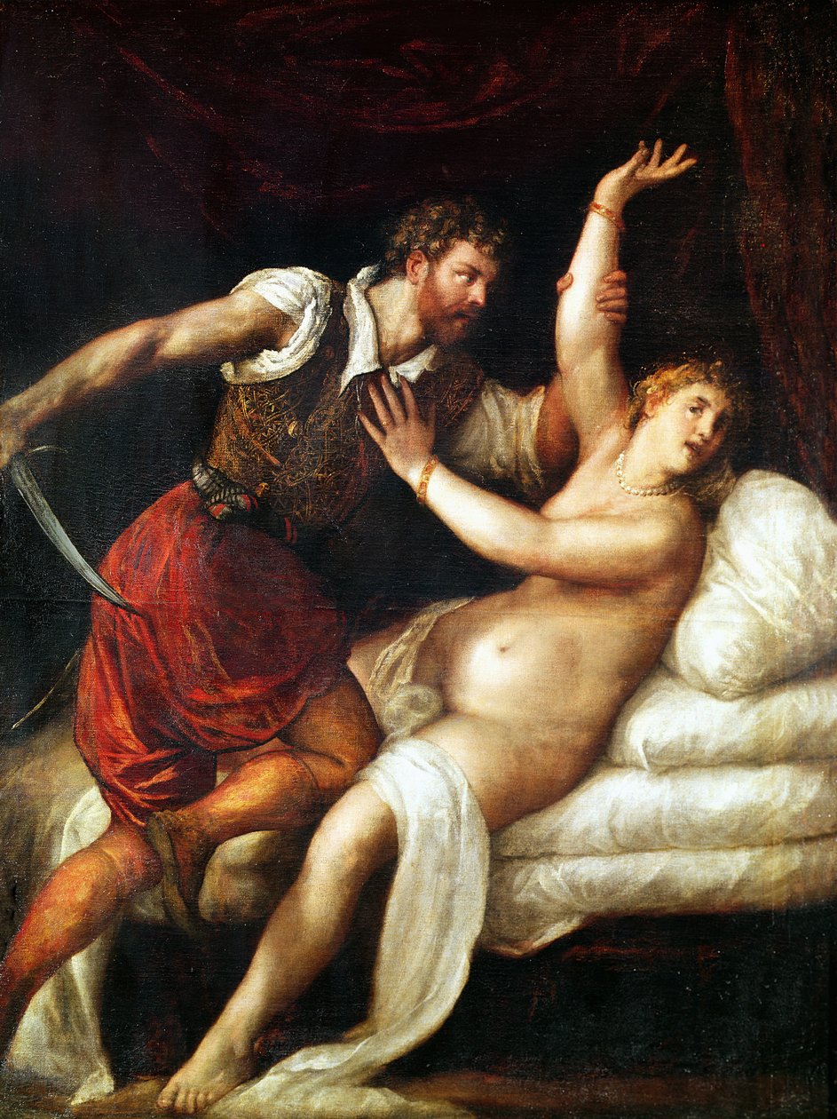 Voldtægten af Lucretia af Tiziano Vecelli