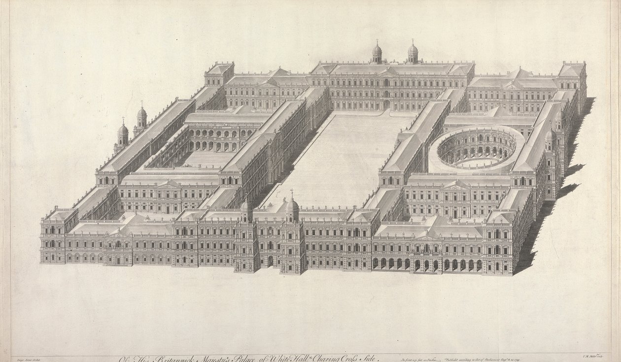 Palace of Whitehall. Den Charing Cross Side. af Tobias Müller