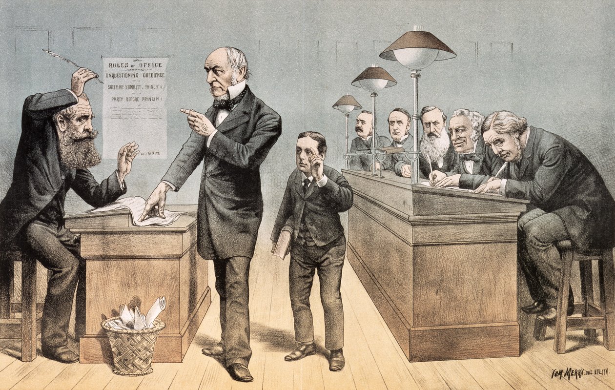 Gladstone and his Clerks, fra "St. Stephen