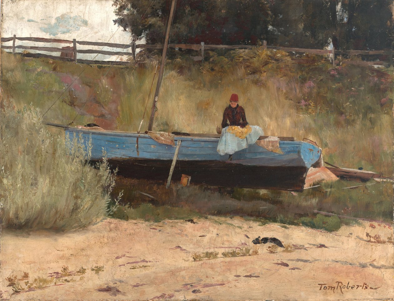 Båd på stranden, Queenscliff. af Tom Roberts