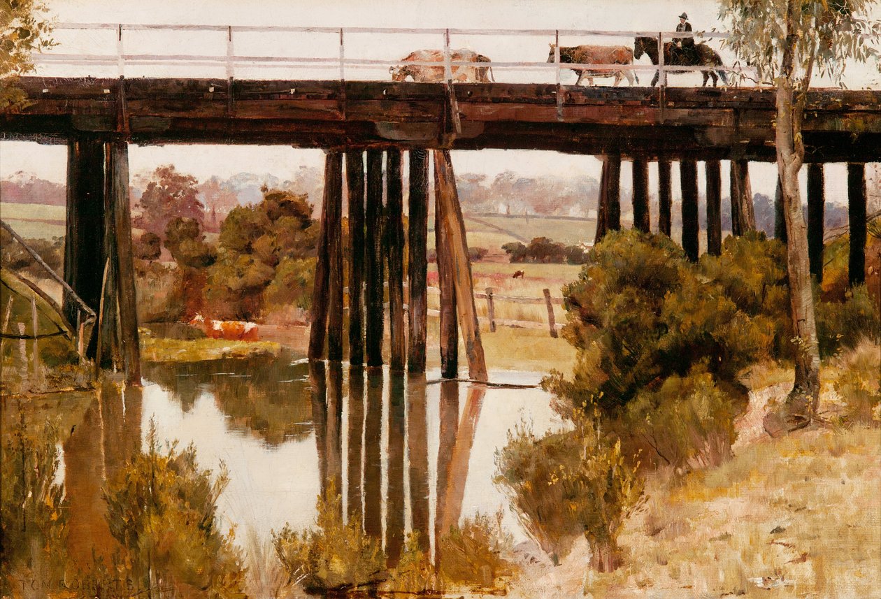 Vintermorgen efter regn, Gardiners Creek af Tom Roberts