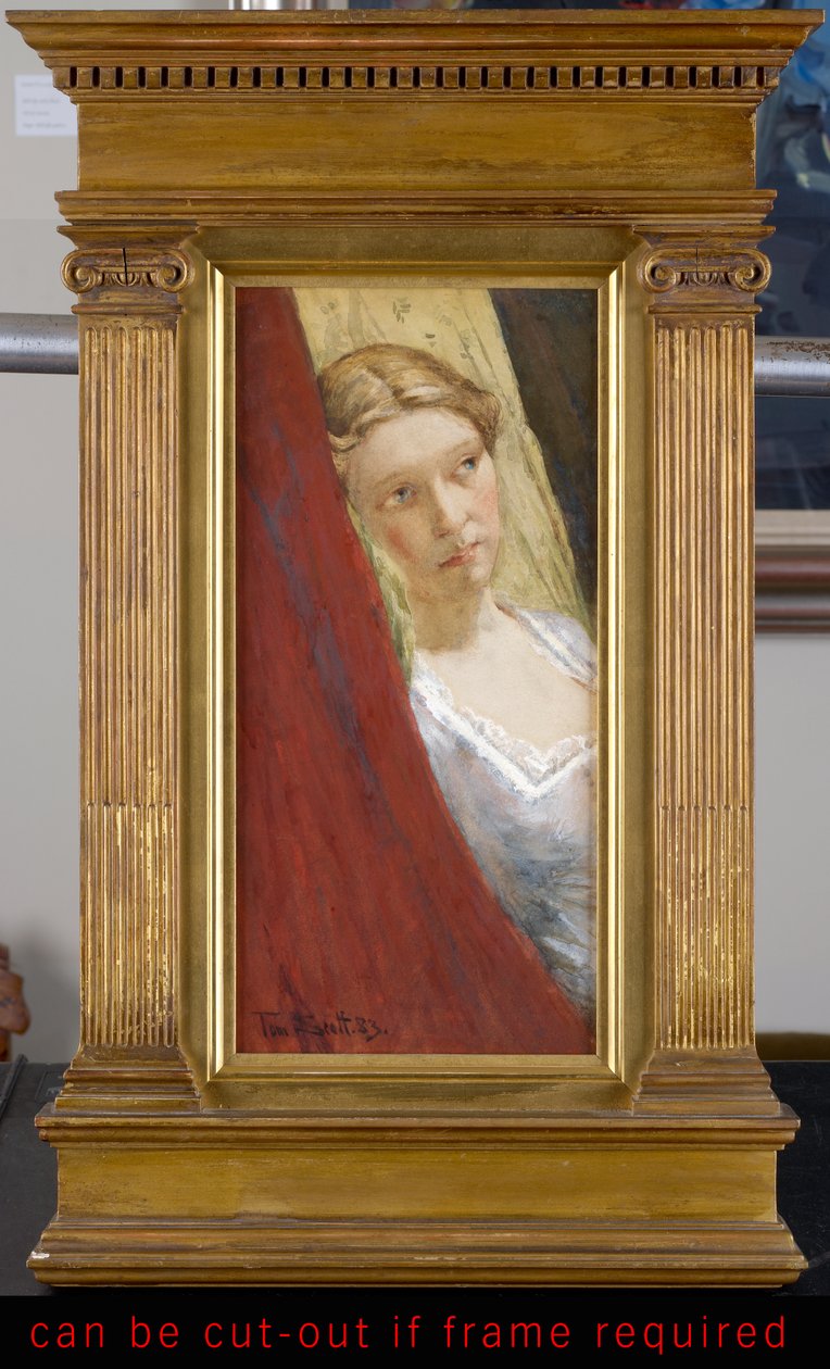 Kontemplation, 1883 (wc & gouache på papir) af Tom Scott