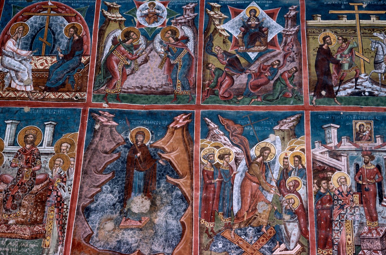 Moldovita kloster (fresko) af Toma de la Suceava