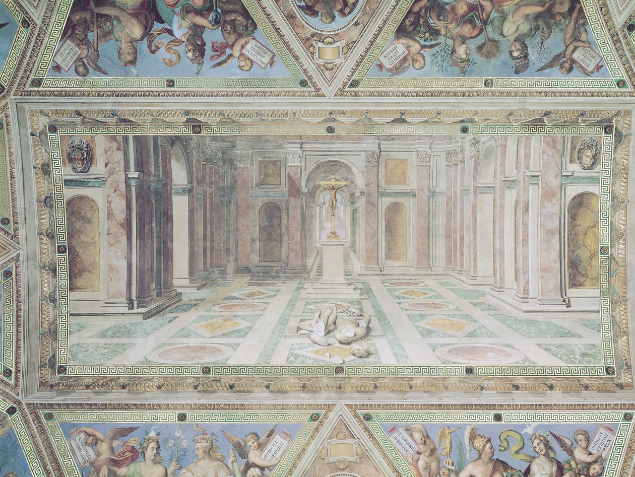 Kristendommens triumf, fra Raphael-rummene af Tommaso Laureti