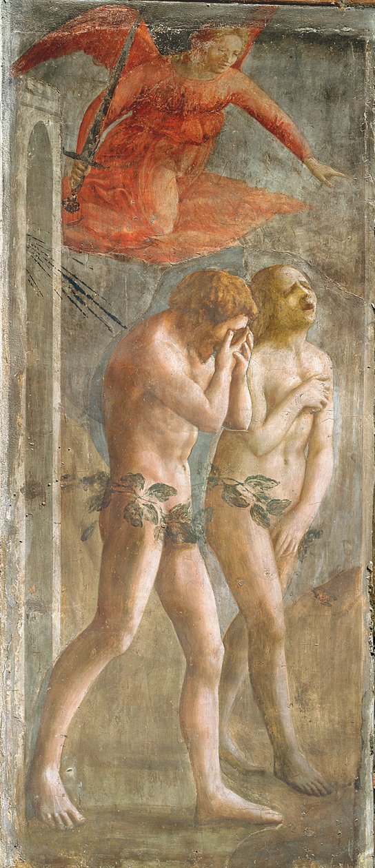 Adam og Eva forvist fra Paradiset, ca. 1427 (før-restaurering) (se også 200134 og 30029) af Tommaso Masaccio