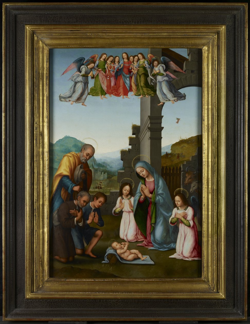 Hyrdernes tilbedelse, 1520-40 af Tommaso di Stefano attr. to Lunetti
