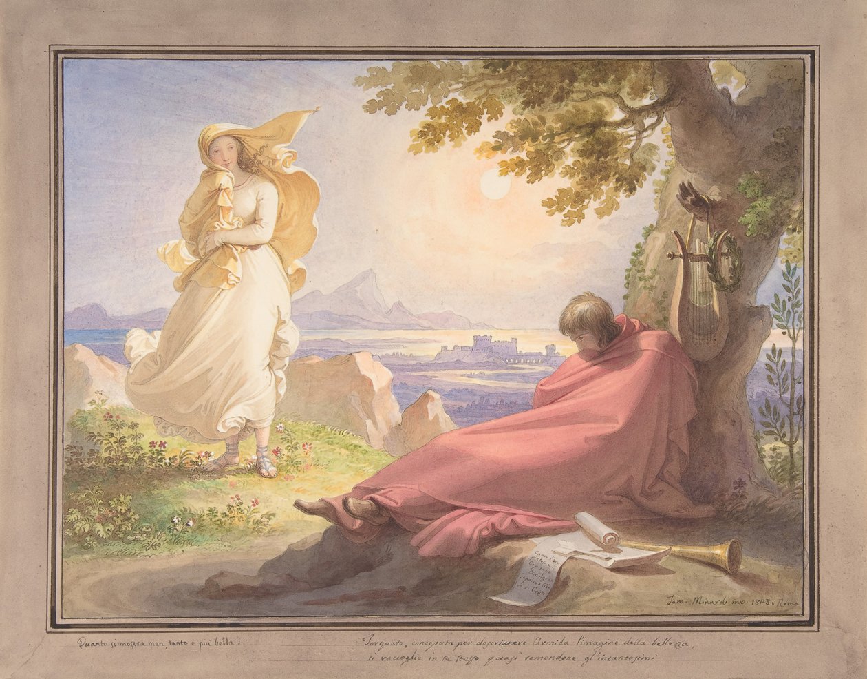 Tasso overvejer skønhed, 1823. af Tommaso Minardi