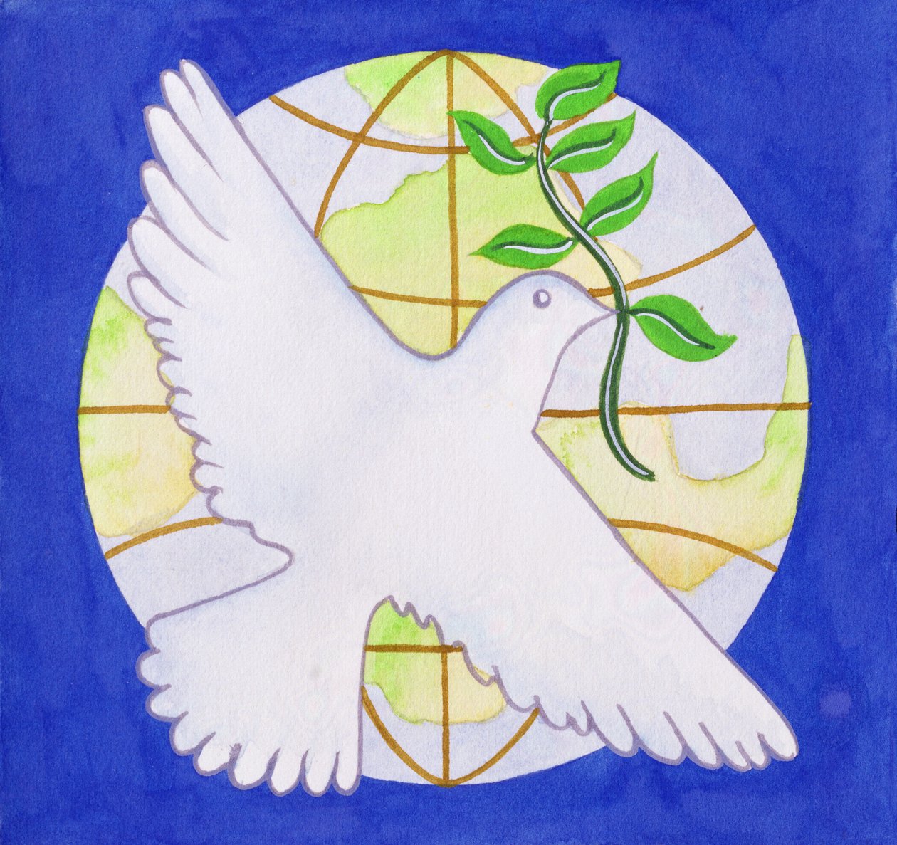 Dove of Peace, 2005 (wc på papir) af Tony Todd
