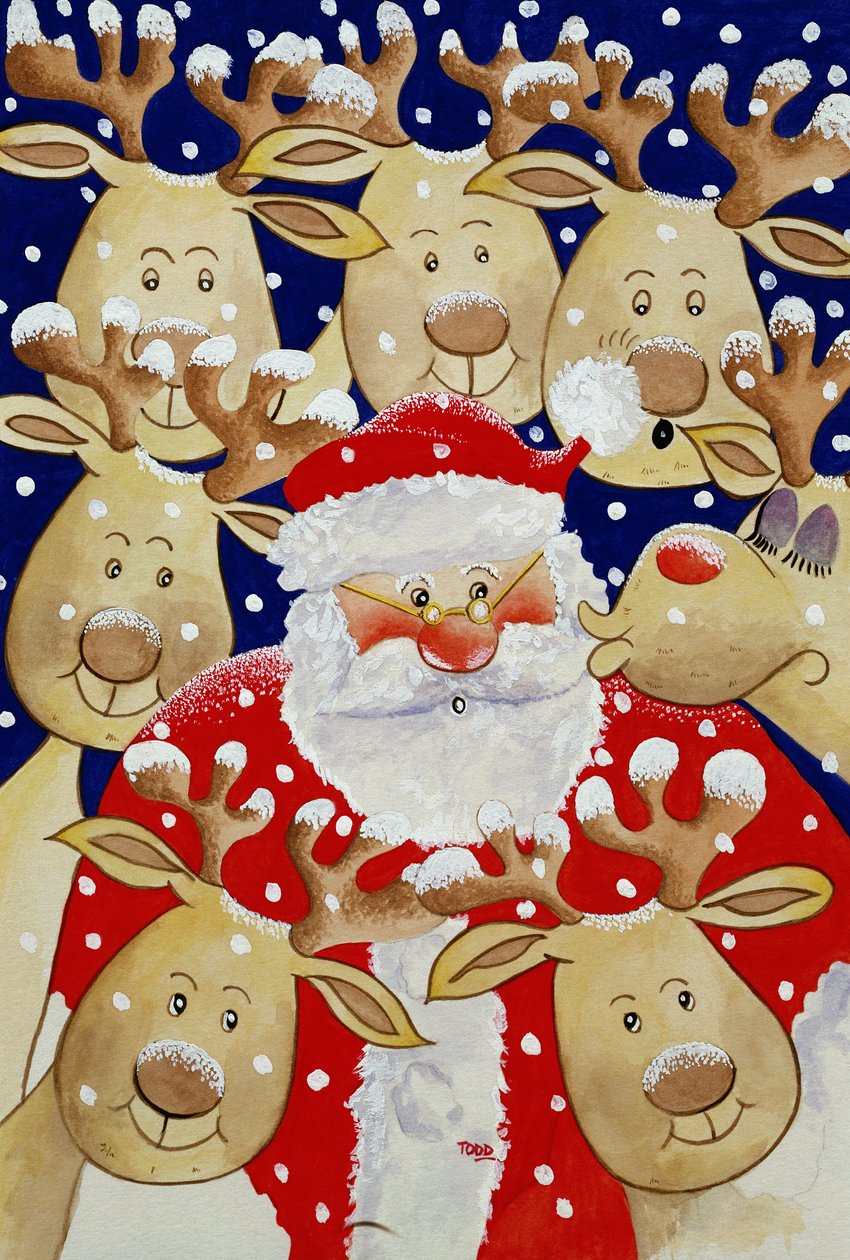 Kys til julemanden, 1997 (wc på papir) af Tony Todd