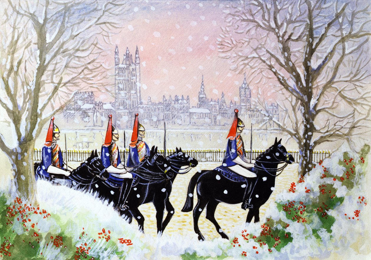 The Household Cavalry, 2005 (wc på papir) af Tony Todd