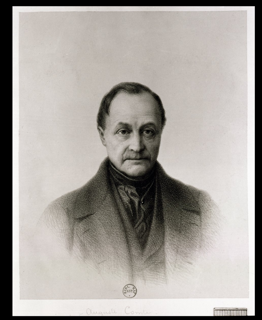 Portræt af Auguste Comte (1798-1857), fransk filosof af Tony Toullion
