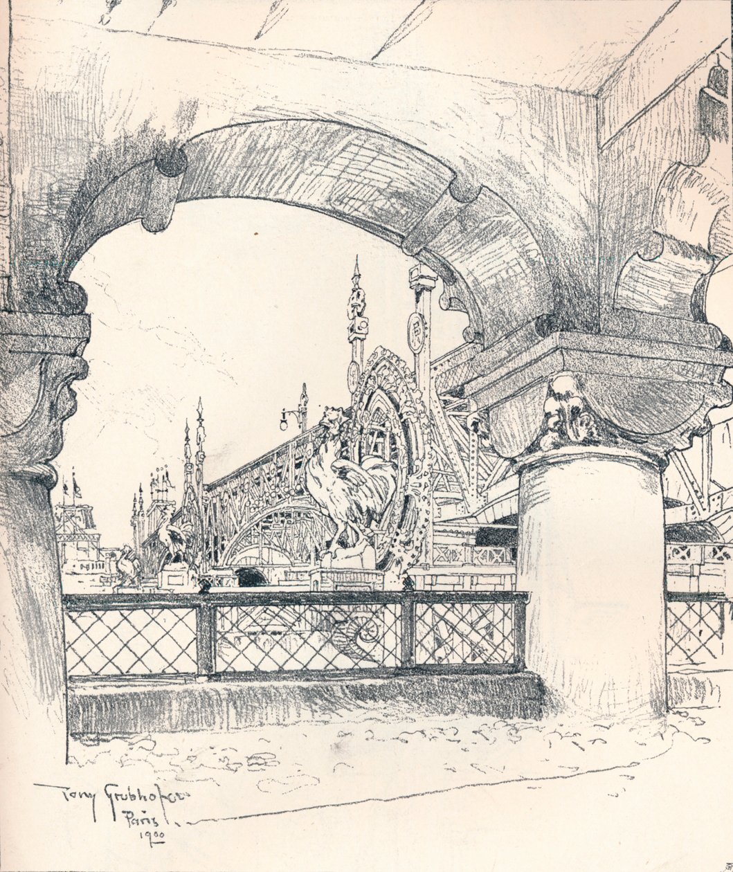 Kolonnade nær Pont des Invalides, ca. 1900 af Tony Grubhofer