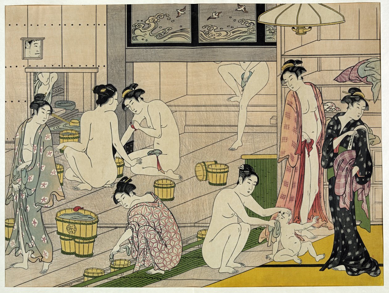 Kiyonaga badehus kvinder af Torii Kiyonaga